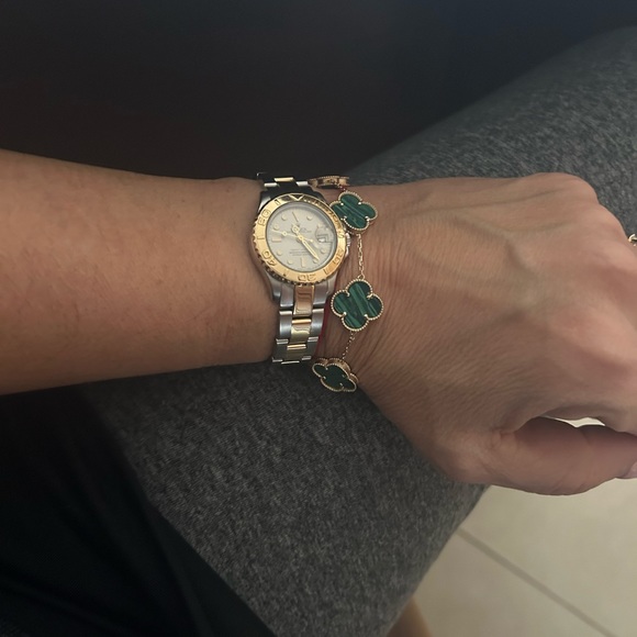 Ladies Rolex Yacht Master 2 Tone Platinum face - Picture 4 of 5